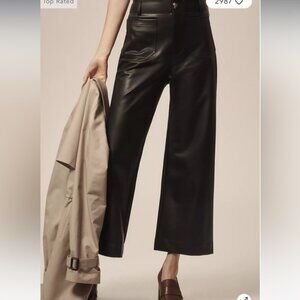 New Maeve the Colette crop wide legs faux leather pants, size 27